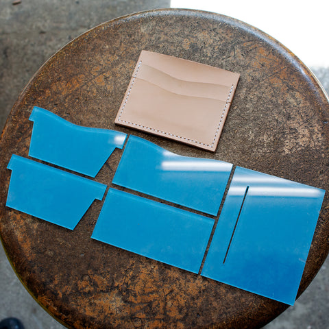 5 Pocket Card Wallet Acrylic Template Set (Square Corners)