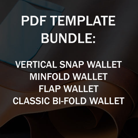 PDF BUNDLE -- Vertical Snap Wallet / Minfold Wallet / Flap Wallet / Classic Bi-Fold Wallet