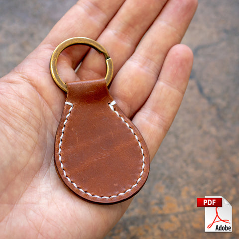 Classic Leather Key Fob PDF Template
