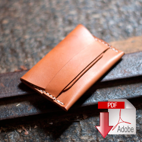 Leather Flap Wallet PDF Template Set