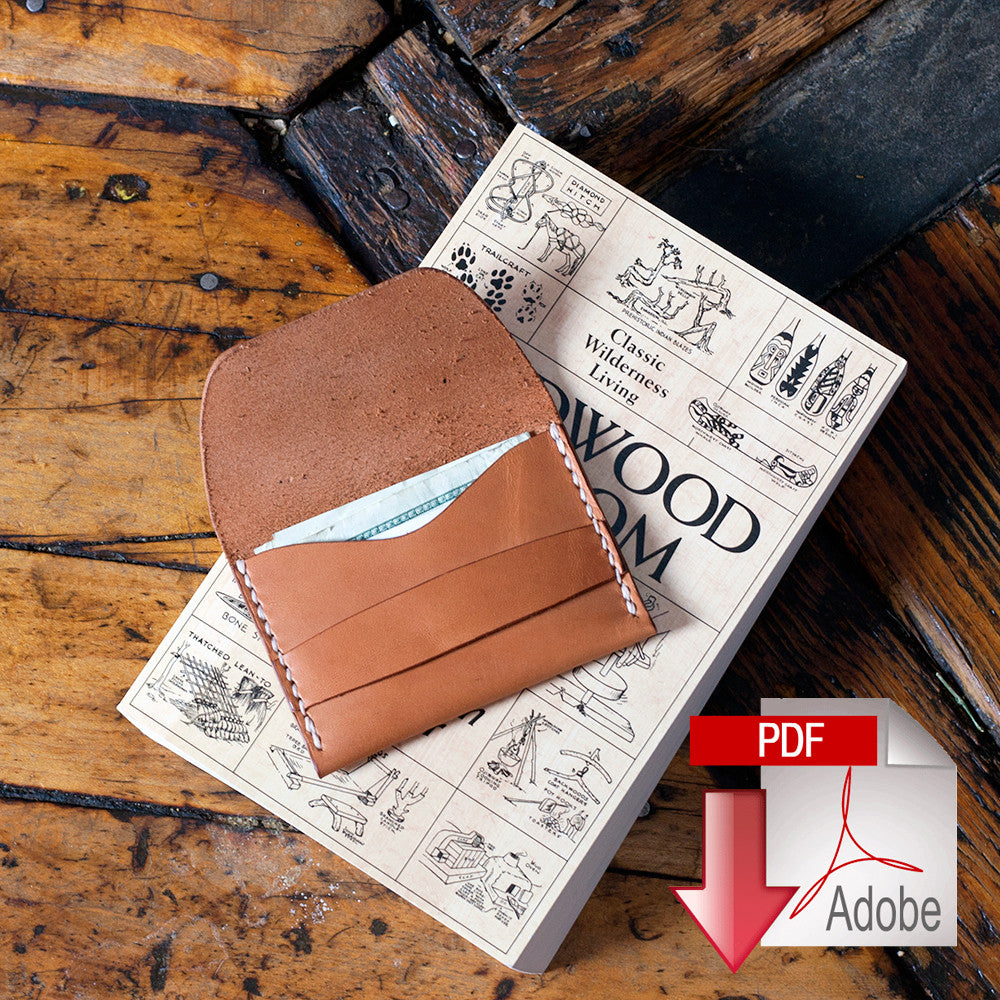Leather Flap Wallet PDF Template Set