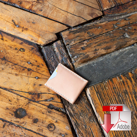 Leather Card Sleeve PDF Template