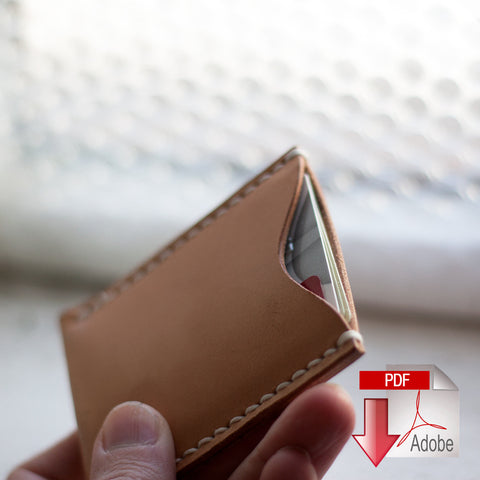 Leather Card Sleeve PDF Template