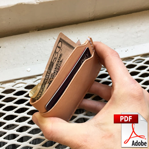 Folded Front Pocket Wallet PDF Template Set