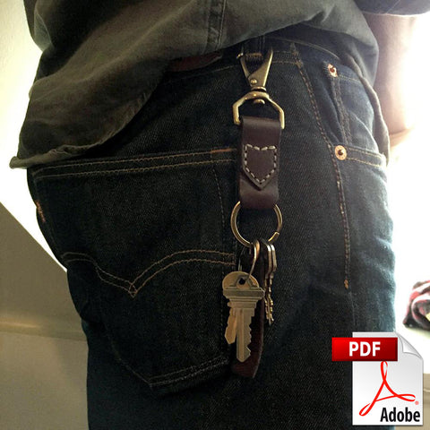 3 Leather Keychain Set Digital PDF Template Bundle (8.5 x 11)