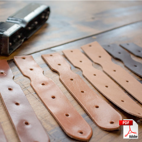 3 Leather Keychain Set Digital PDF Template Bundle (8.5 x 11)