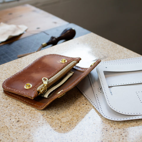 Leather Mini Trucker Wallet Acrylic Template Set
