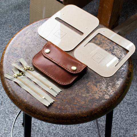Leather Mini Trucker Wallet Acrylic Template Set