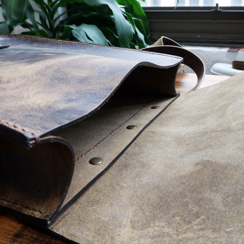 Simple Leather Map Case Satchel (Laser Ready Files)