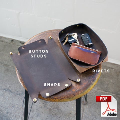 Leather Valet Tray Digital PDF Template