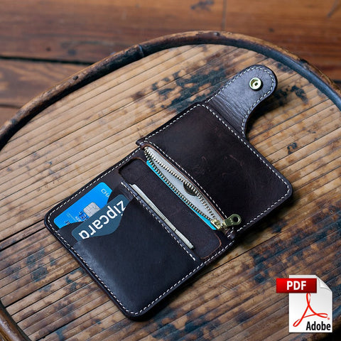 PDF BUNDLE -- Vertical Snap Wallet / Minfold Wallet / Flap Wallet / Classic Bi-Fold Wallet