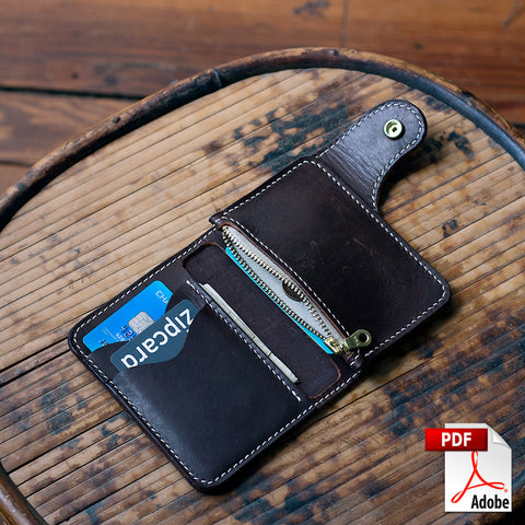 Vertical Snap Wallet PDF Template Set