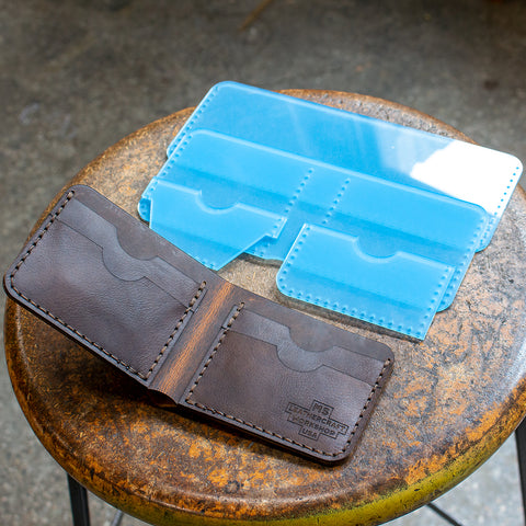 Rustic Leather Bi-Fold Wallet Acrylic Template Set