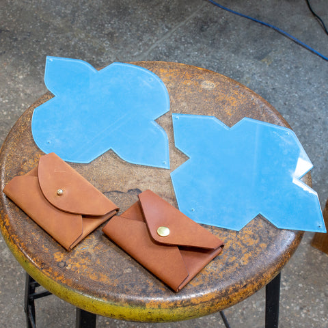 No-Stitch Leather Envelope Card Holder Acrylic Template Set