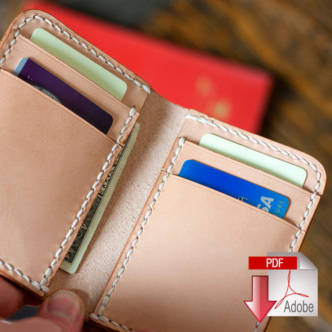 Vertical 6 Pocket Wallet PDF Template Set