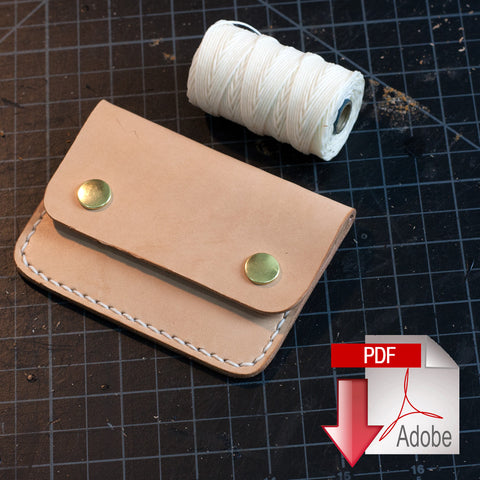 Leather Snap Wallet PDF Template Set