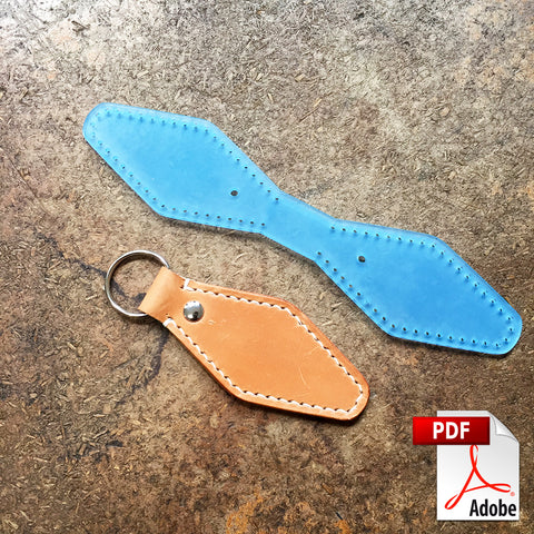 3 Leather Keychain Set Digital PDF Template Bundle (8.5 x 11)
